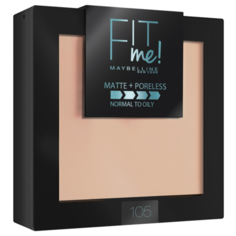 Maybelline Fit Me пудра компактная матирующая скрывающая поры 105 натурально-бежевый