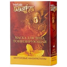 Aasha Herbals Маска для лица тонизирующая Ментоловые нанокристаллы, 10 г, 5 шт.