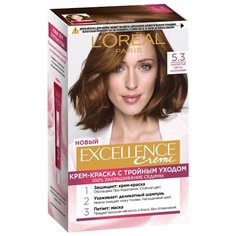 LOreal Paris Excellence стойкая крем-краска для волос, 5.3, Светло-каштановый Золотистый