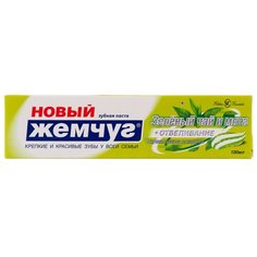 Зубная паста Новый Жемчуг Зеленый чай и мята + отбеливание, 100 мл