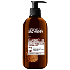 LOreal Paris Очищающий гель 3 в 1 Barber Club с маслом кедрового дерева, 200 мл