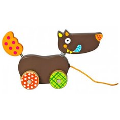 Каталка-игрушка Ebulobo Mini Pull Along Wolf (E11006) коричневый