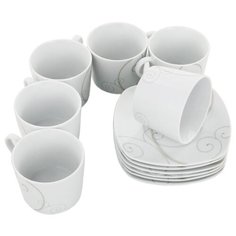 Чайный сервиз Domenik Caress Modern 250 мл белый