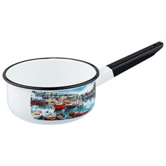 Ковш Appetite Романтика 1,5 л, белый/черный