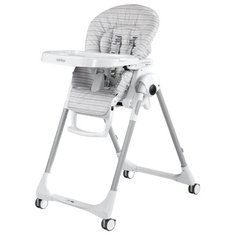 Стульчик-шезлонг Peg-Perego Prima Pappa Follow Me ПВХ Linear Grey