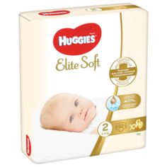 Huggies подгузники Elite Soft 2 (4-6 кг) 82 шт.