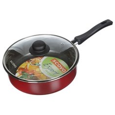 Сотейник Scovo Expert СЭ-018 24 см, с крышкой, бордовый