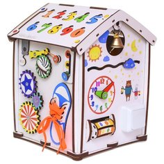 Бизиборд Чики Брики Домик со светом белый