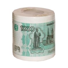 Туалетная бумага Эврика 1000 рублей, 1 рул.