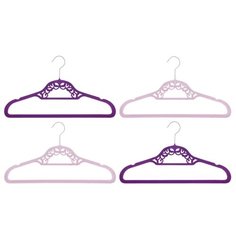 Вешалка EL CASA Набор с перекладиной Кружево 4шт фиолетовый/сиреневый