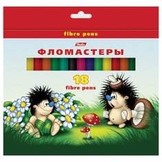 Hatber Набор фломастеров Ежики (BFk_18300), 18 шт. разноцветные