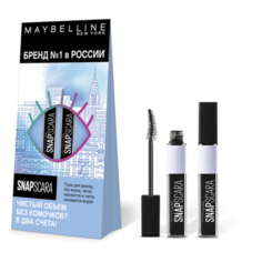 Maybelline Набор туши для ресниц Snapscara, 2 шт., черный