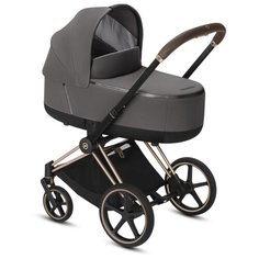 Универсальная коляска Cybex Priam III (2 в 1) manhattan grey/rose gold, цвет шасси: золотистый