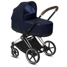 Универсальная коляска Cybex Priam III (2 в 1) indigo blue/chrome/brown, цвет шасси: серебристый