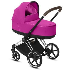 Универсальная коляска Cybex Priam III (2 в 1) fancy pink/chrome/brown, цвет шасси: серебристый