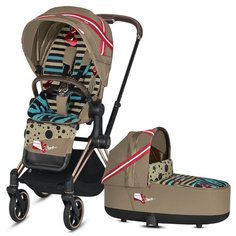 Универсальная коляска Cybex Priam III Fashion Edition (2 в 1) one love/rose gold, цвет шасси: золотистый