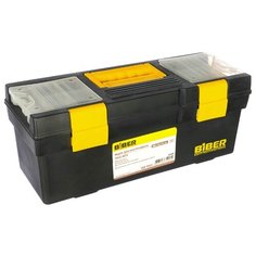 Ящик с органайзером Biber 65401 40x16x16 см 16 черный/желтый