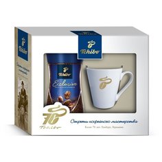 Кофе растворимый Tchibo Exclusive, стеклянная банка + чашка, 95 г