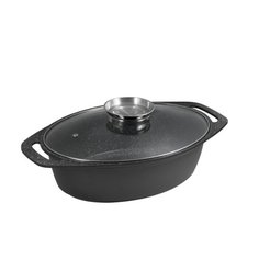 Сотейник CS-Kochsysteme Marburg 32x24 см, с крышкой, черный