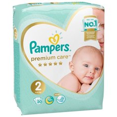 Pampers подгузники Premium Care 2 (4-8 кг) 20 шт.