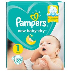 Pampers подгузники New Baby Dry 1 (2-5 кг) 27 шт.