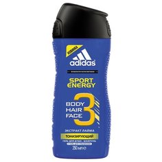 Гель для душа 3 в 1 Adidas Sport energy, 250 мл