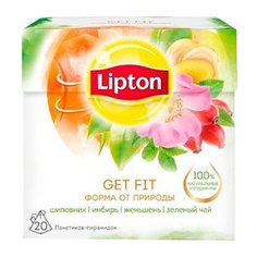 Чай зеленый Lipton Get Fit в пирамидках, 20 шт.