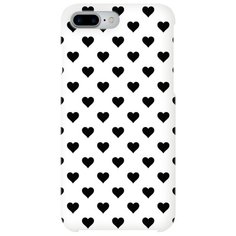 Чехол Mitya Veselkov IP7PLUS.MITYA-028 для Apple iPhone 7 Plus/iPhone 8 Plus черные сердечки на белом