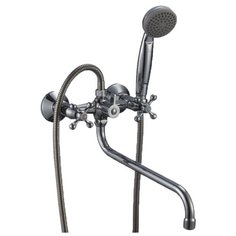 Смеситель универсальный СЛАВЕН СЛ-ДВ-А31 двухрычажный лейка в комплекте хром