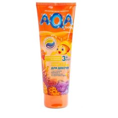 AQA baby Шампунь и гель для душа с протеинами пшеницы для девочек 250 мл