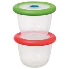 Набор контейнеров Bebe confort для хранения и разогрева пищи по 150 мл зеленый/красный