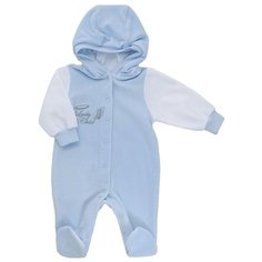 Комбинезон lucky child размер 20 (62-68), бело-голубой