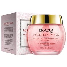 BioAqua Ночная смягчающая маска с лепестками роз Rose Petal, 120 мл