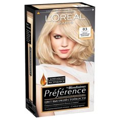 LOreal Paris Preference les Blondissimes стойкая краска для волос, 03, Светло-светло-русый пепельный