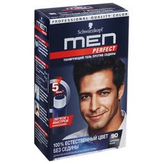 Schwarzkopf Men Perfect Тонирующий гель против седины, 90, Натуральный черный