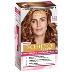 LOreal Paris Excellence стойкая крем-краска для волос, 6.32, Золотистый темно-русый