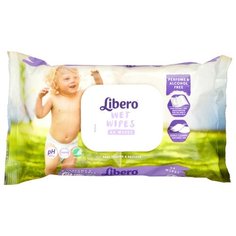 Влажные салфетки Libero Wet Wipes с маслом канолы 64 шт.