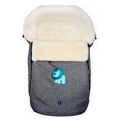 Конверт-мешок Womar S77 Exlusive Lion melange fabric в коляску 95 см серый