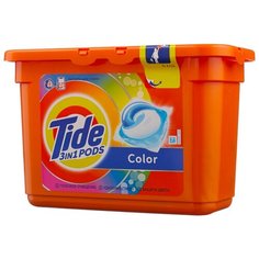 Капсулы Tide Color, пластиковый контейнер, 15 шт