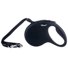Поводок-рулетка для собак Flexi New Classic M тросовый черный 5 м