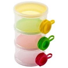 BRADEX Трехслойный контейнер с боковыми отверстиями для пищевых сыпучих продуктов желтый/розовый/зеленый