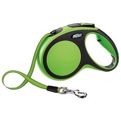 Поводок-рулетка для собак Flexi New Comfort M ленточный зеленый 5 м