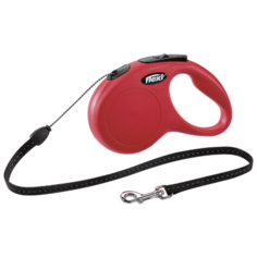 Поводок-рулетка для собак Flexi New Classic S тросовый красный 5 м