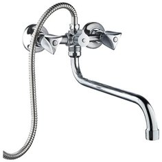 Смеситель универсальный Ростовская Мануфактура Сантехники SL119-143 двухрычажный лейка в комплекте хром