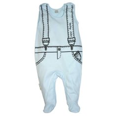 Ползунки lucky child размер 22 (68-74), голубой