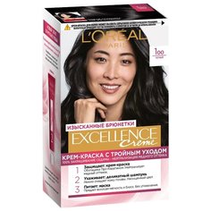 LOreal Paris Excellence стойкая крем-краска для волос, 1.00, Черный