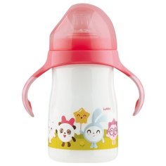 Поильник-непроливайка Малышарики 20909, 250 мл розовый Lubby