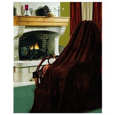 Покрывало Guten Morgen коралфлис Шоколад, 150 х 200 см коричневый