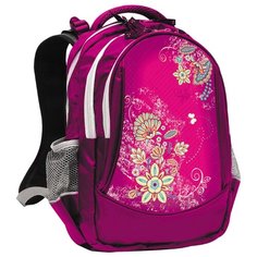 Prof-Press Рюкзак Молодежный Цветочный орнамент (Р-9139), розовый/фиолетовый Проф Пресс