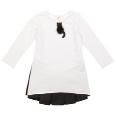 Платье ЁМАЁ размер 98, белый-черный